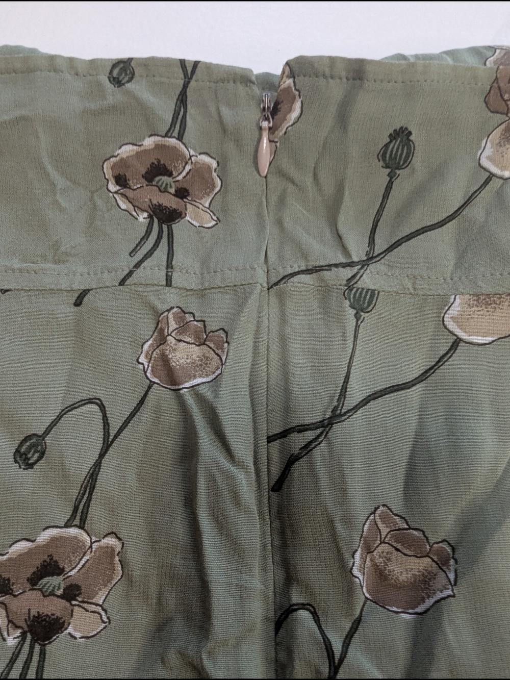 Vtg American Eagle Floral Halter Mini Dress Green Y2K 90s Boho Cottagecore 10 - Picture 11 of 11